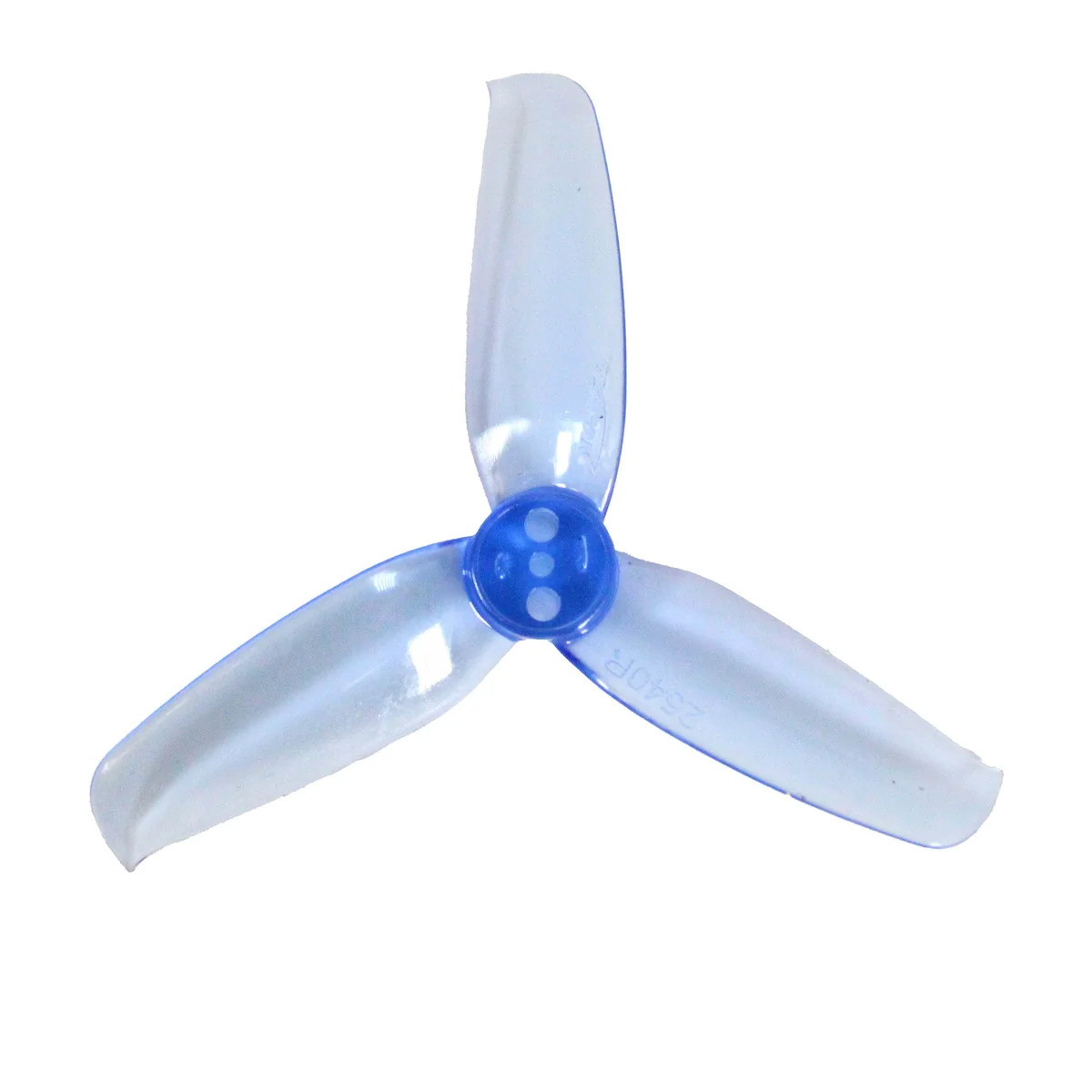 Gemfan Flash 2540 Tri-Blade 2.5" Prop (1.5mm Shaft) 8 Pack - Choose Your Color — Clear Blue