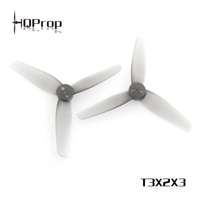 HQ Durable Prop T3x2x3 3" 1.5MM T-Mount- (2CW+2CCW) Poly Carbonate - Choose Color — Grey