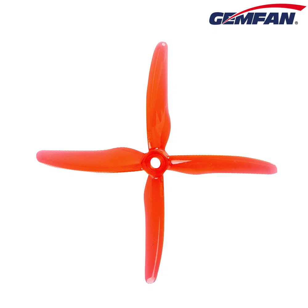 GEMFAN 51455X4 HURRICANE X DURABLE (4PCS) — CLEAR RED
