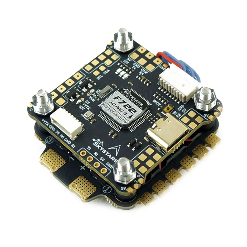 Skystars F7HD Stack F722HD Pro 4 Flight Controller & KM65A F4 128KHz AM32 65A 4in1 ESC - 30 x 30mm